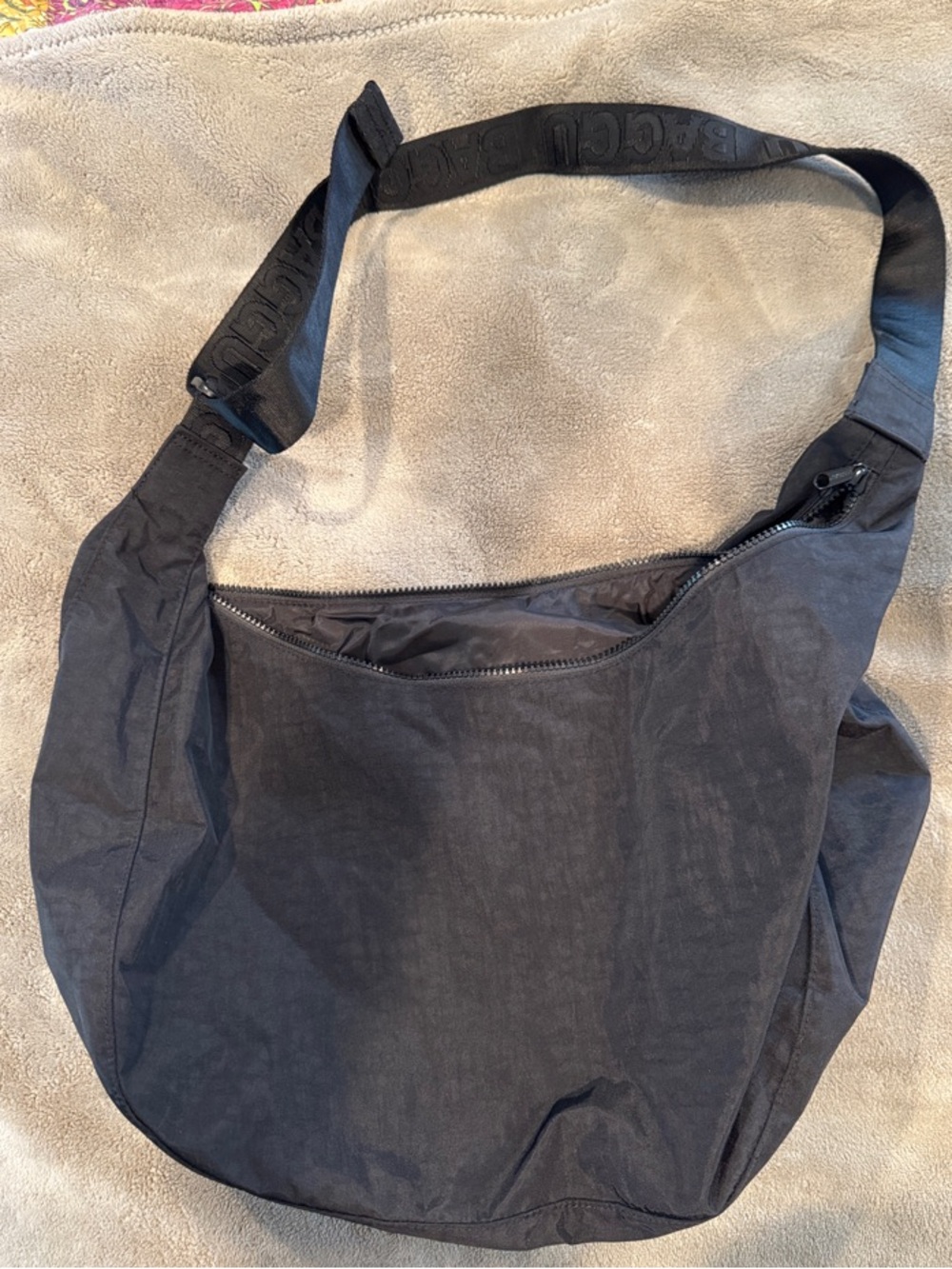 Baggu large black crescent bag